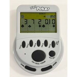 Unbranded 7 in 1 Poker Handheld Game Gray Electronic Travel Toy